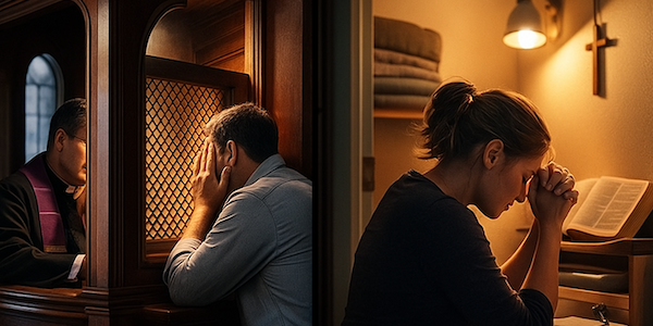 Symbolic image representing the burden of unconfessed sin