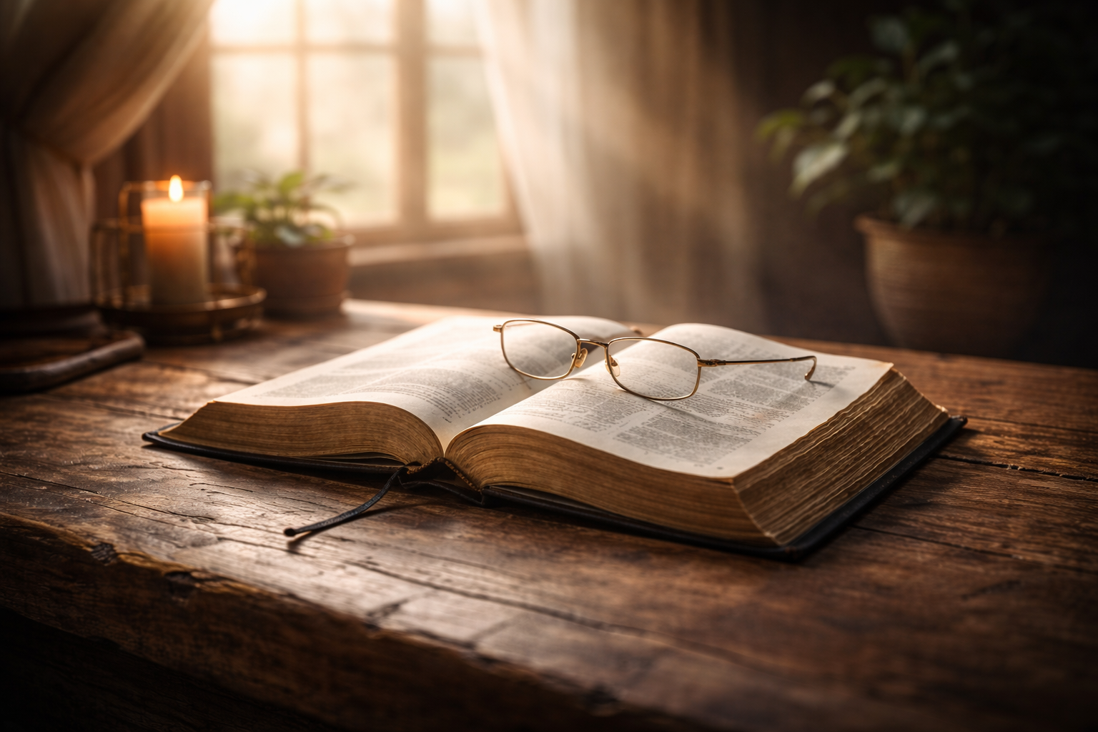 Bible and eyeglasses hero image