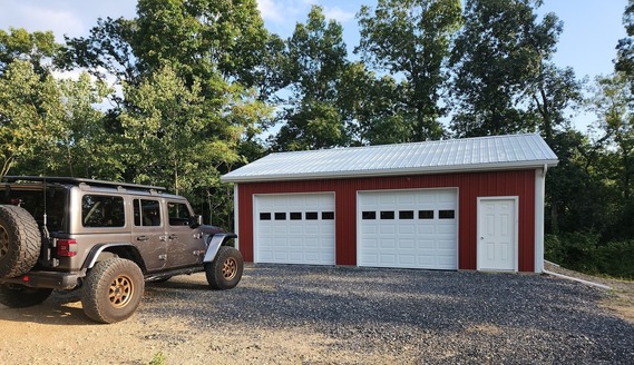Restoration Ridge &mdash; pole barn under construction
